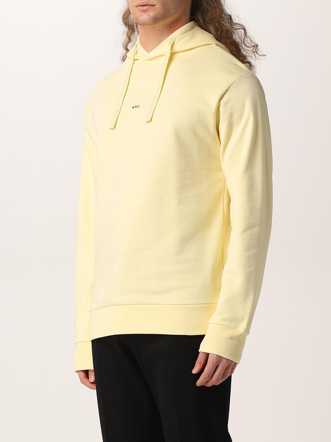 Sweatshirt A.p.c.: Sweatshirt A.p.c. in cotton with mini logo yellow 3