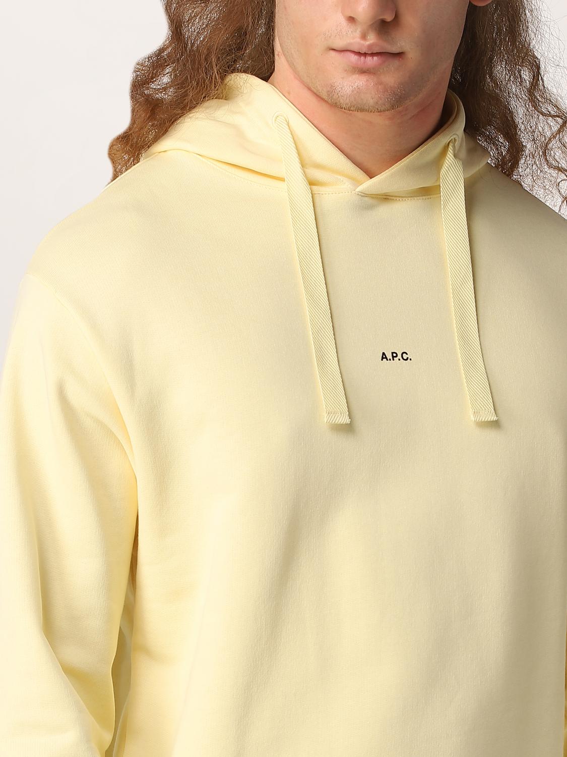 Sweatshirt A.p.c.: Sweatshirt A.p.c. in cotton with mini logo yellow 4