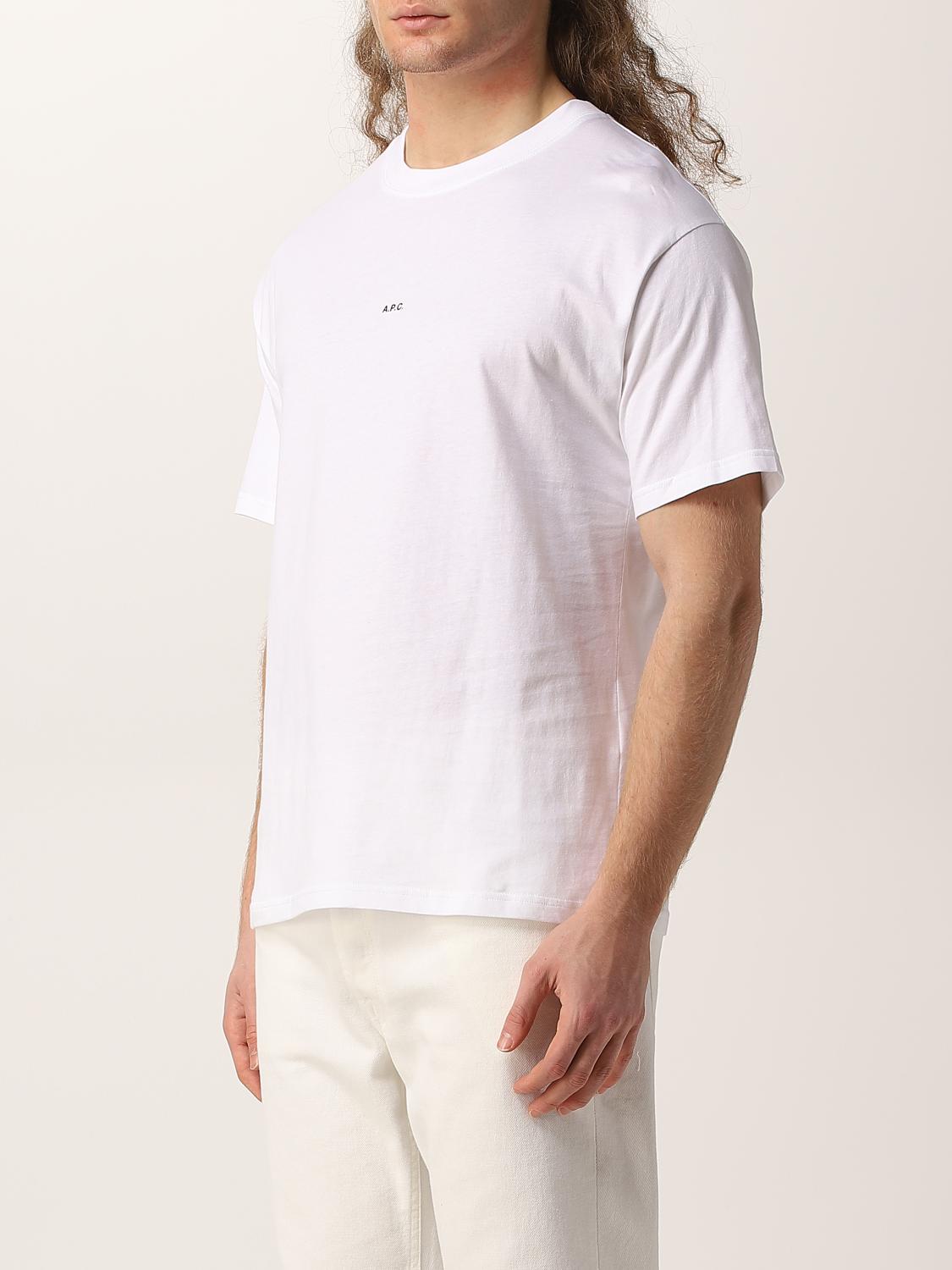 T-shirt A.p.c.: A.p.c. cotton jersey T-shirt with mini logo white 3