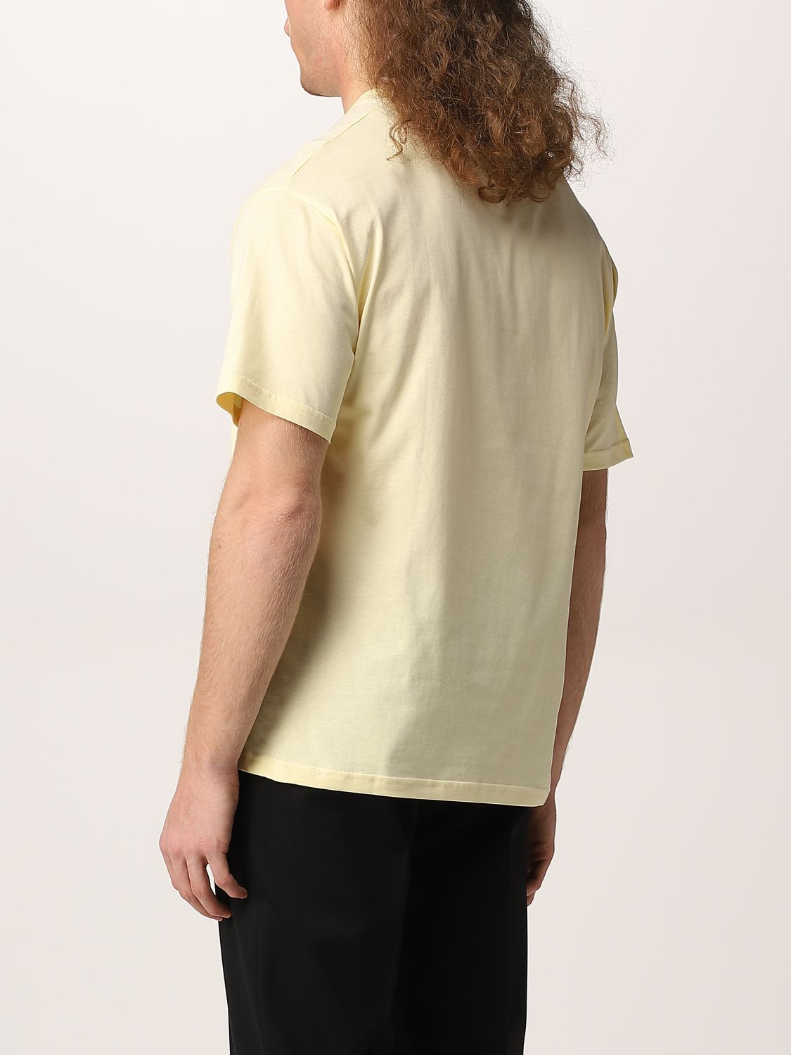T-shirt A.p.c.: A.p.c. cotton jersey T-shirt with mini logo yellow 2
