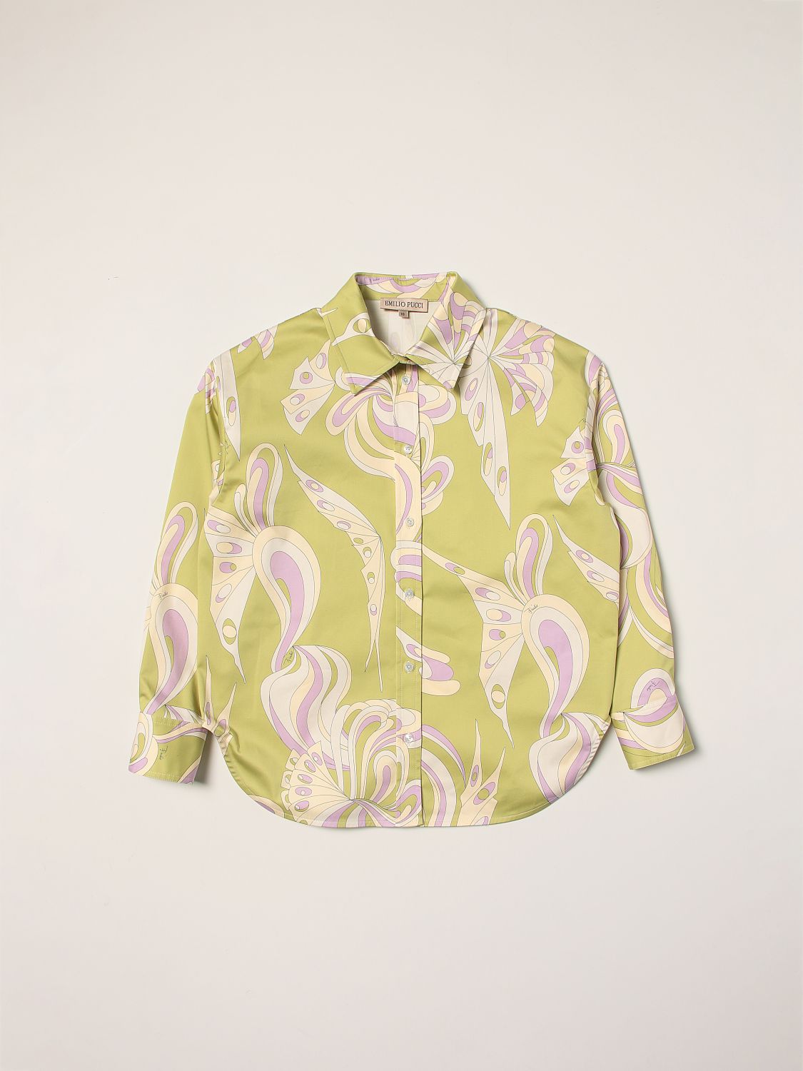 Рубашка Emilio Pucci: Рубашка Emilio Pucci девочка зеленый 1