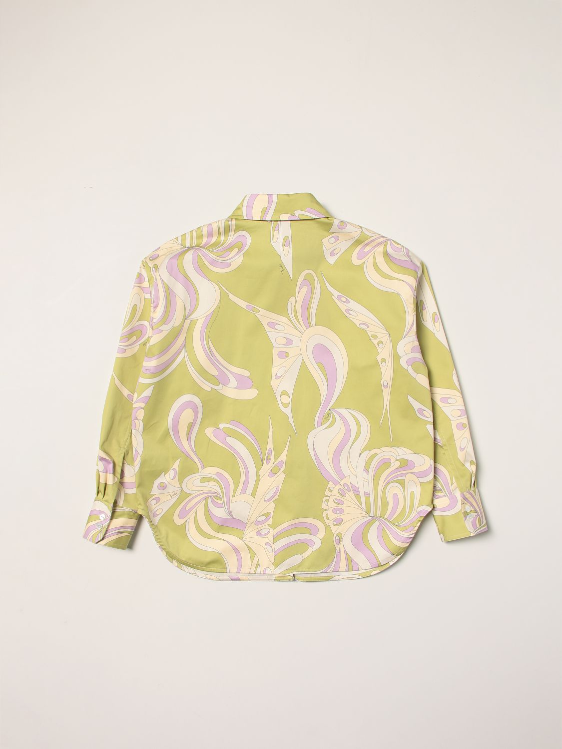 Рубашка Emilio Pucci: Рубашка Emilio Pucci девочка зеленый 2
