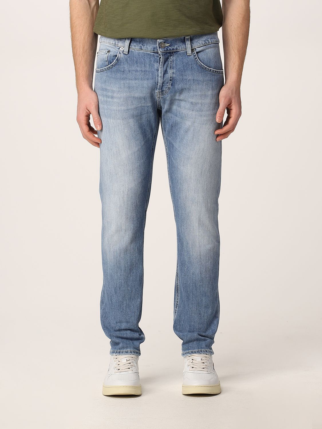 DONDUP: straight 5-pocket jeans - Denim | Dondup jeans UP168DS0107CM2 ...