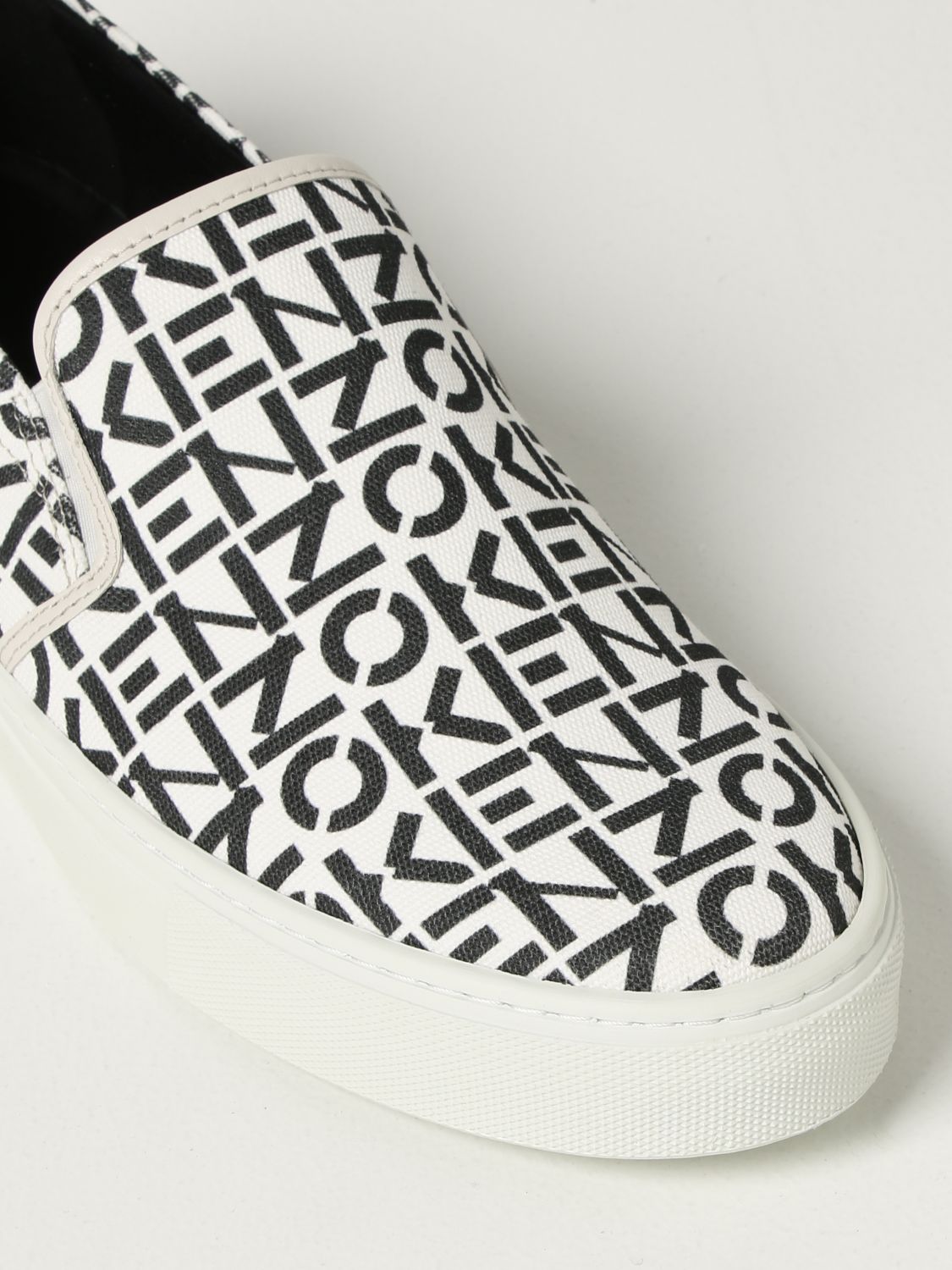 Trainers Kenzo: Kenzo canvas trainers with all over logo grey 4