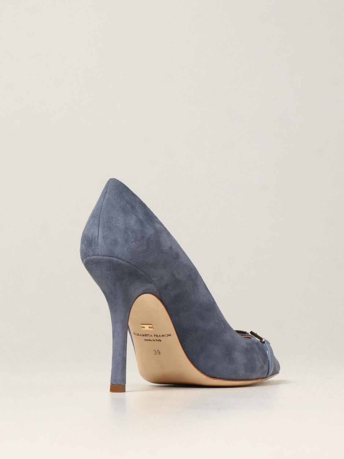 pale grey suede court shoes