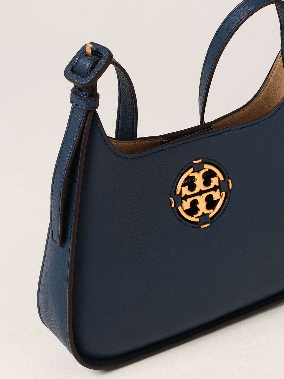 TORY BURCH: Miller bag in grained leather with logo - Brown | Tory Burch  crossbody bags 82982 online at
