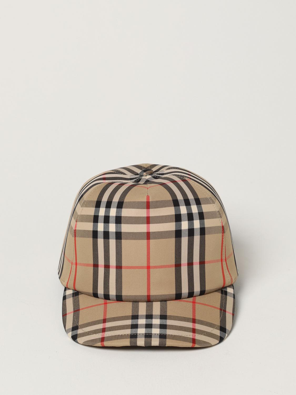 BURBERRY: Cappello da baseball con motivo Vintage check - Beige | Cappello  Burberry 8026929 GIGLIO.COM