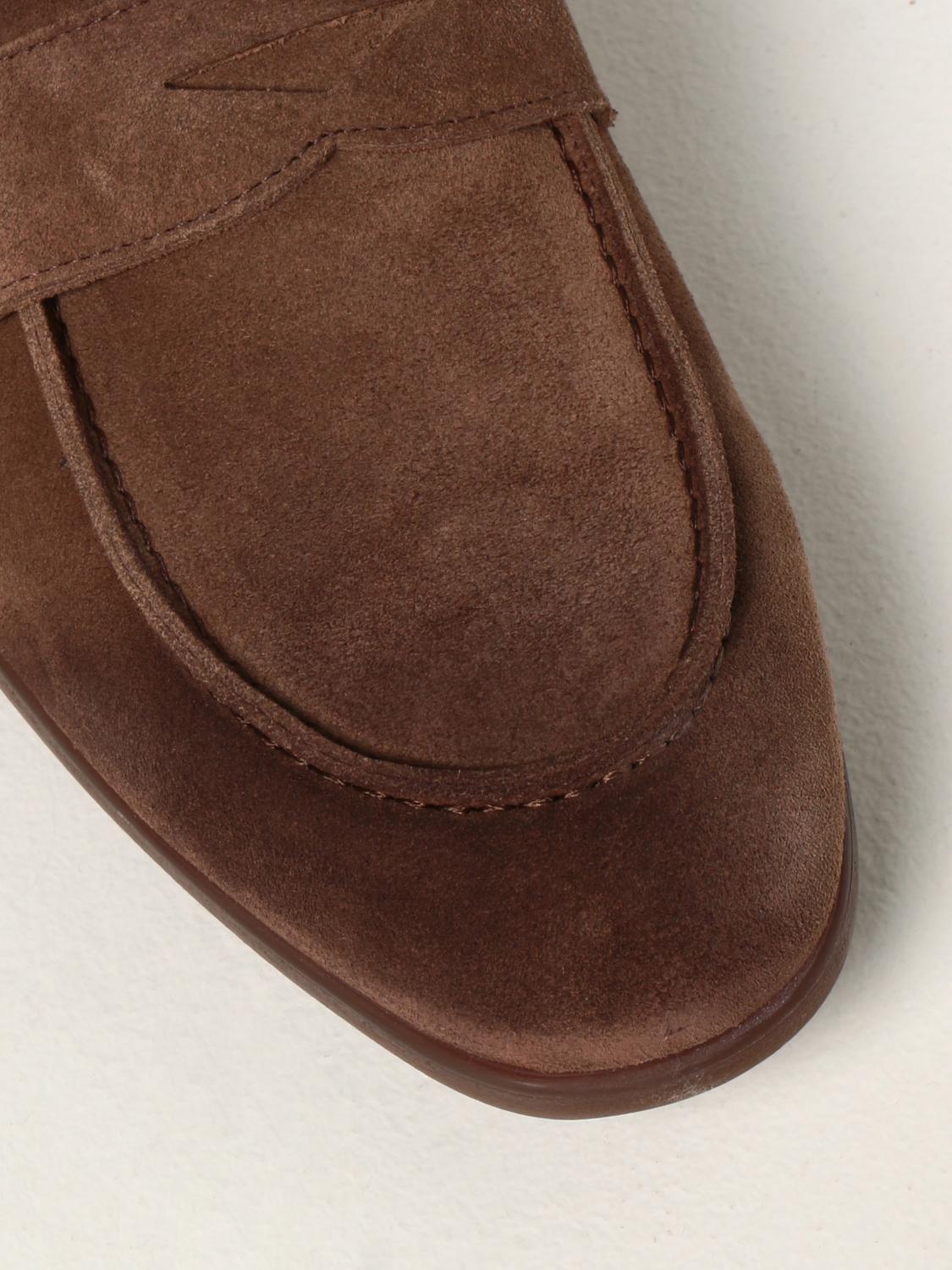 DOUCAL'S: Mocassino in camoscio - Ambra | Mocassini Doucal's  DU2825NWTOUZ067 GIGLIO.COM