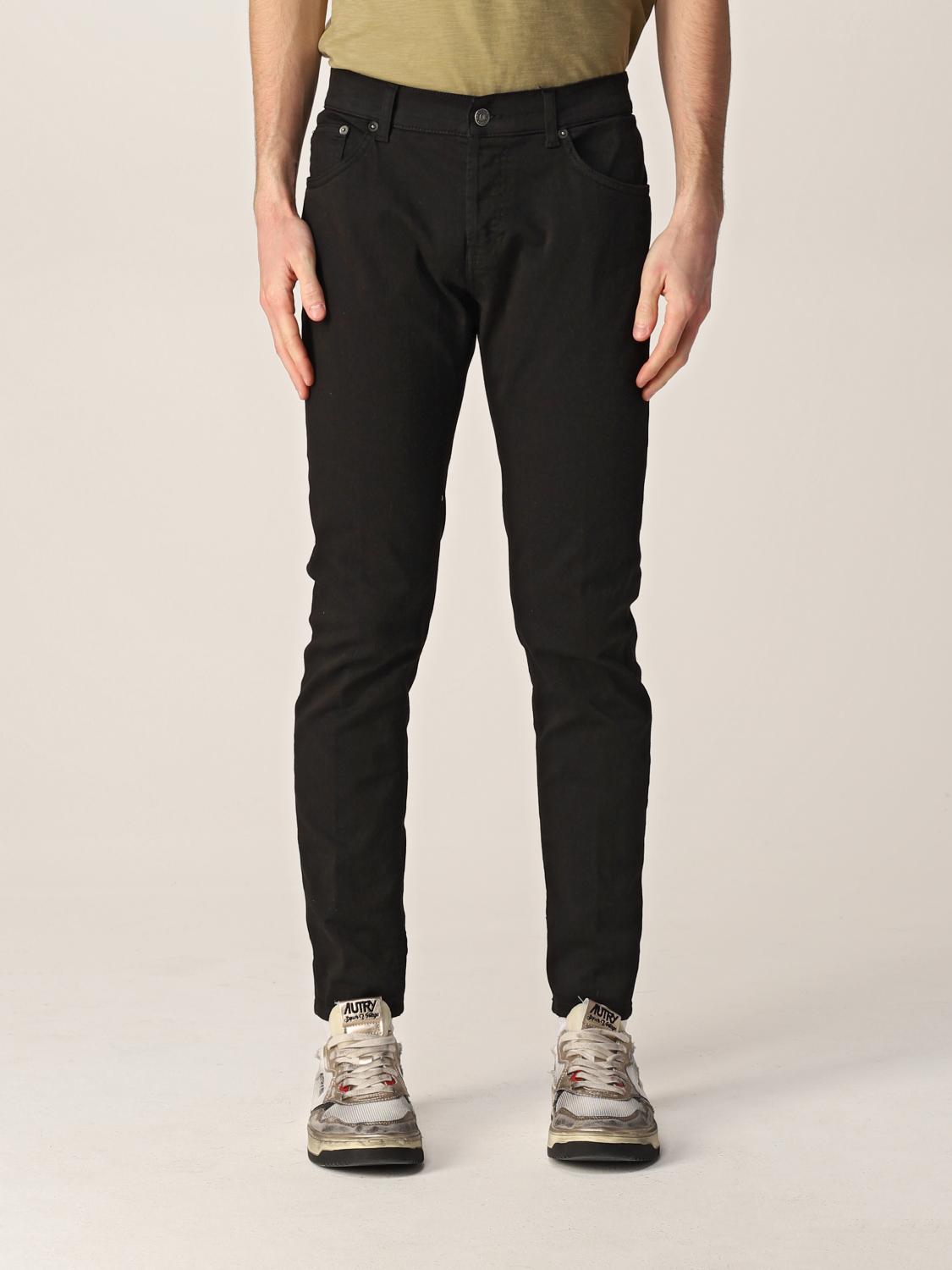DONDUP: Jeans in denim di cotone - Nero | Jeans Dondup UP168BS0030PTD  GIGLIO.COM