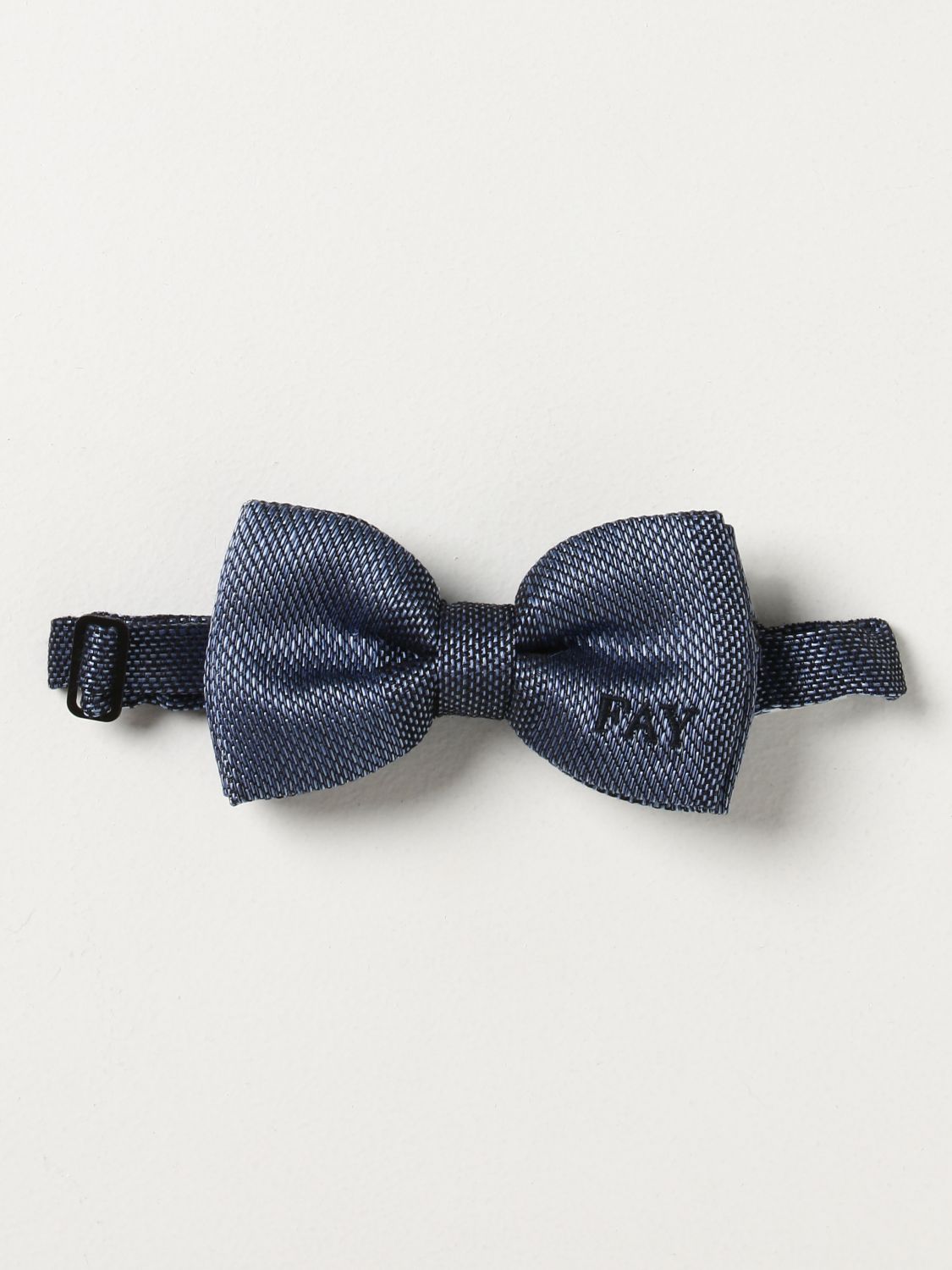Bow tie Fay: Fay bow tie in cotton and silk blue 1