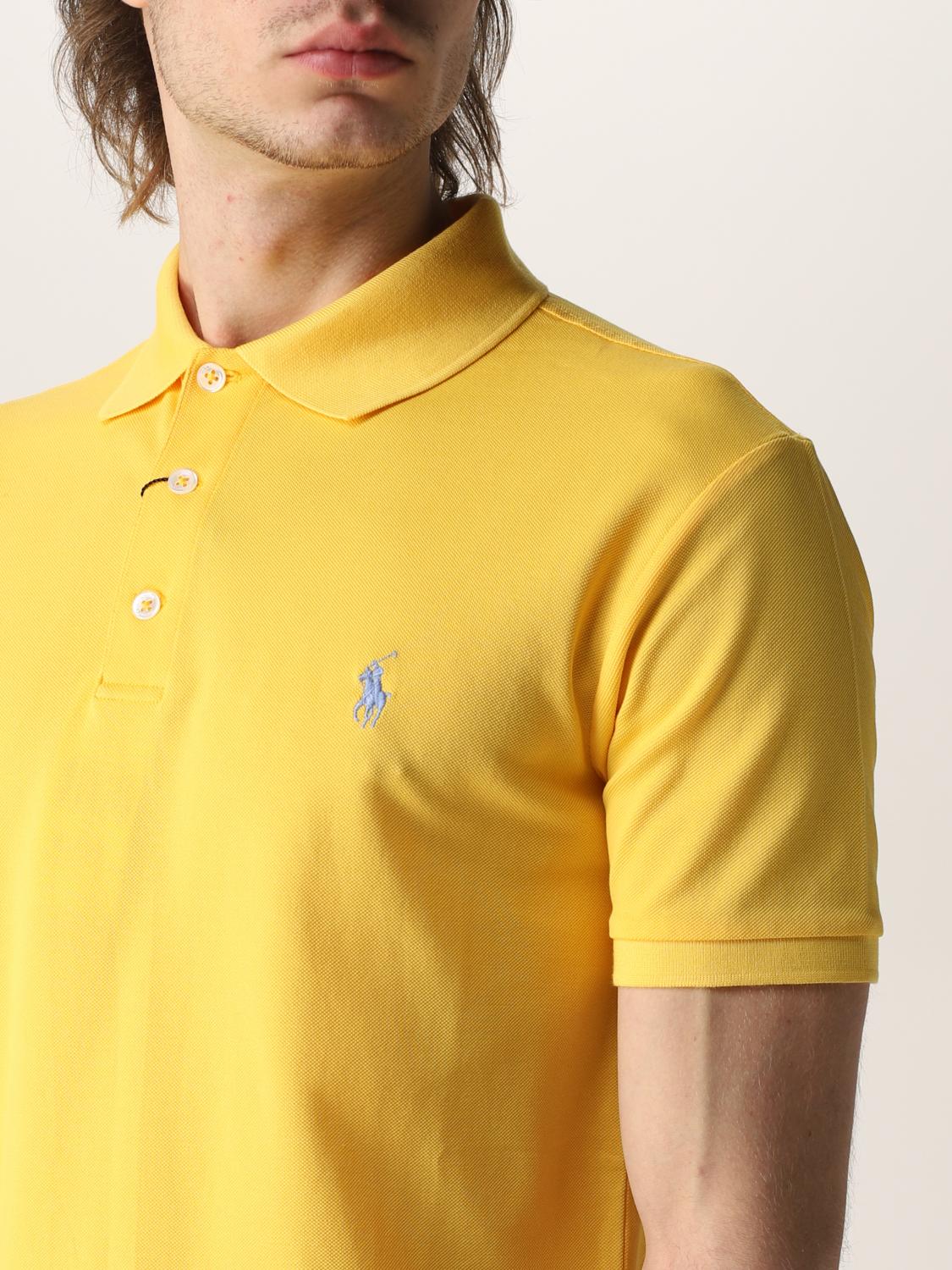 ralph lauren collarless polo