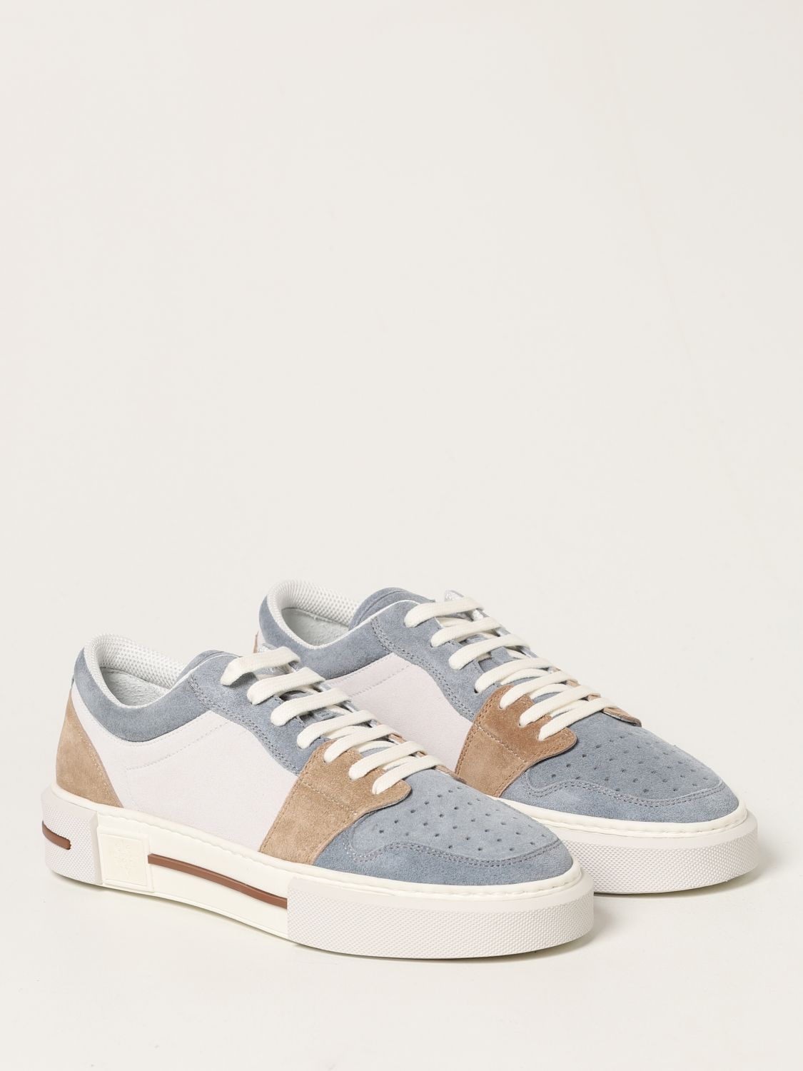 Trainers Eleventy: Eleventy sneakers in tricolor suede blue 2