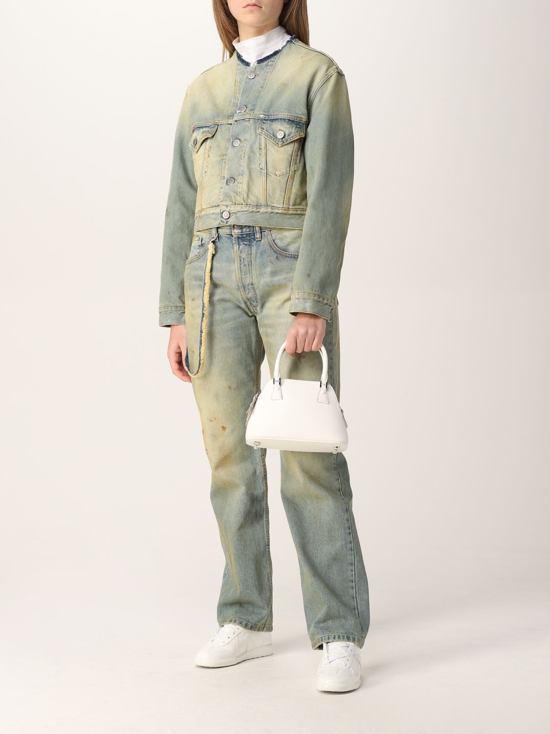 MAISON MARGIELA: denim vintage cropped jacket - Denim | Maison Margiela ...