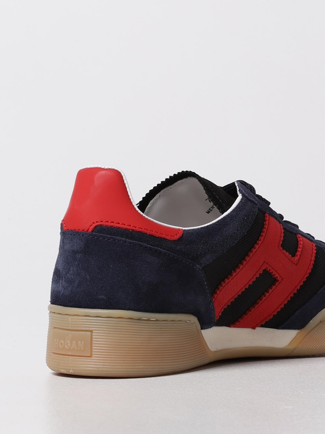 HOGAN: H357 sneakers in suede with elongated H - Blue | Sneakers Hogan  HXM3570AC40PDK GIGLIO.COM
