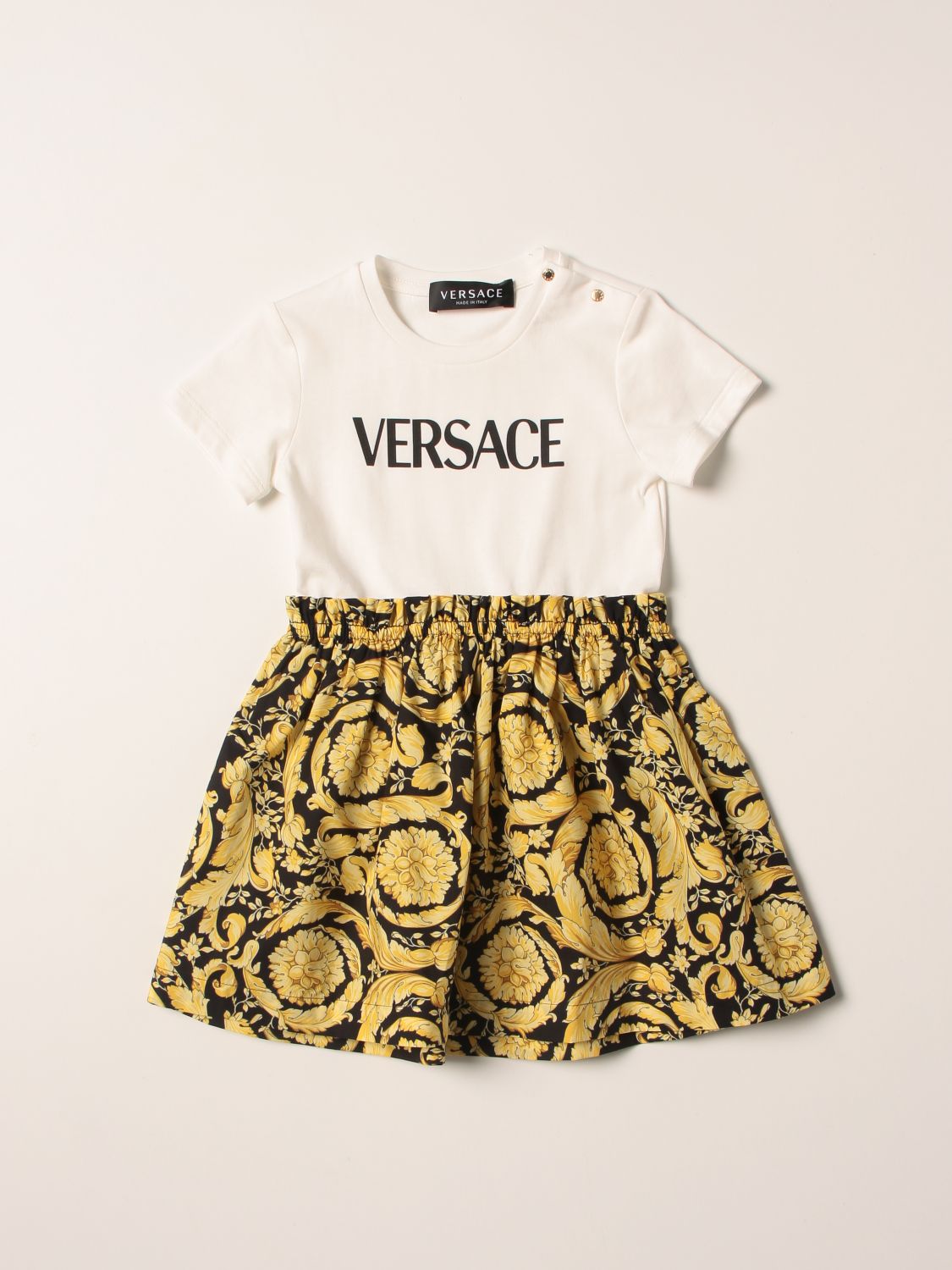 Abito Versace Young in seta a fantasia barocca Giglio.com Bambina Abbigliamento Vestiti Vestiti estivi 
