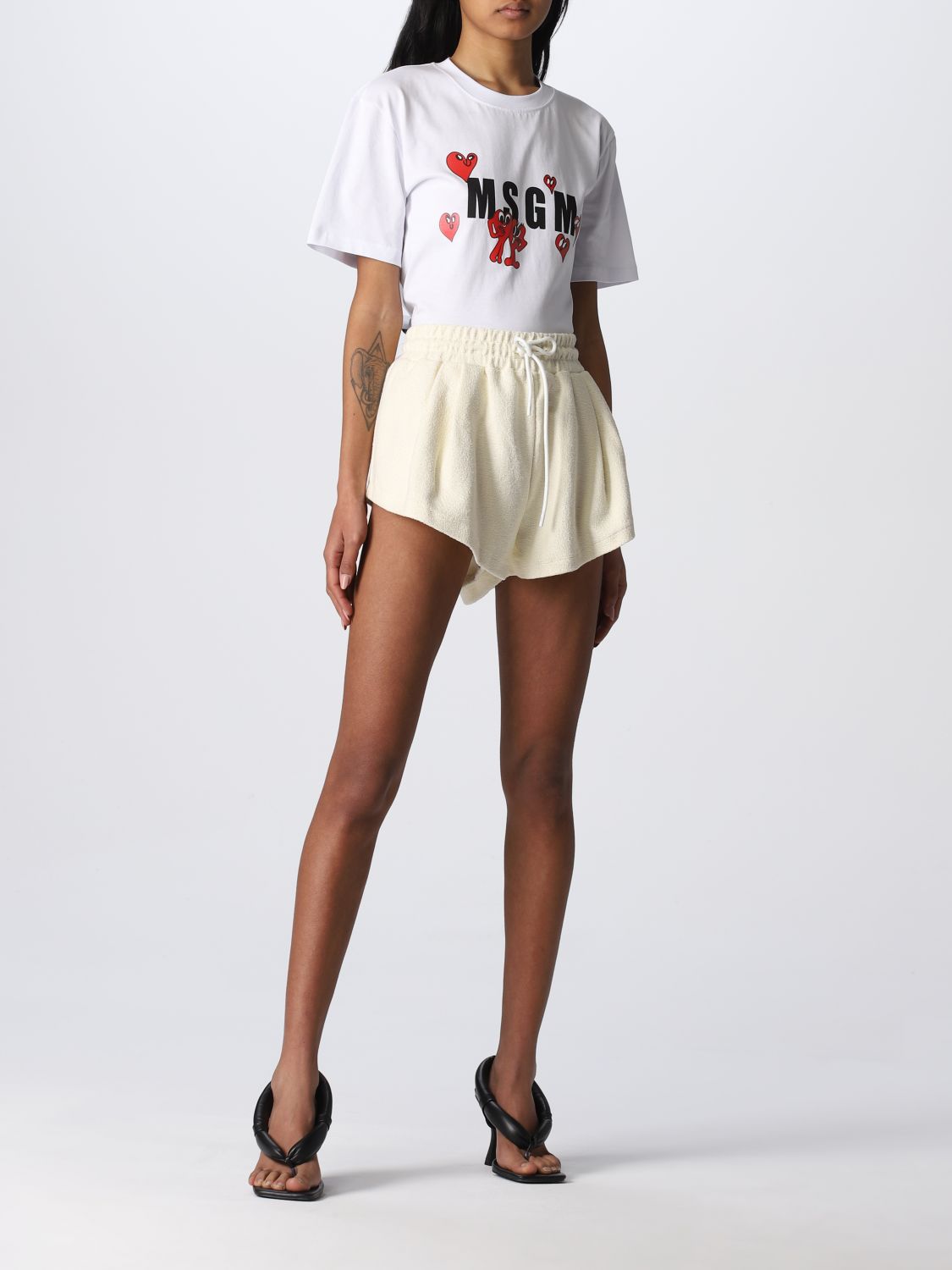 Msgm jogging shorts with embroidered logo