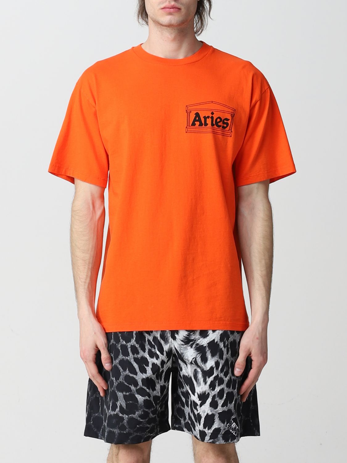 Aries T Shirt For Man Orange Aries T Shirt Ssar60000 Online On