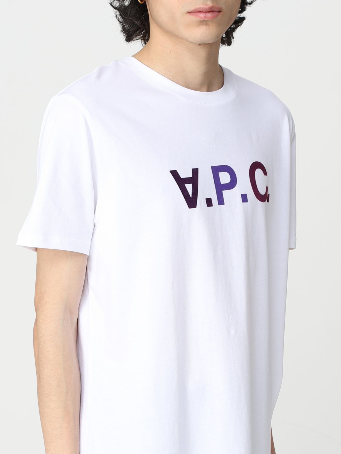 T-shirt A.p.c.: A.p.c. T-shirt with logo violet 4