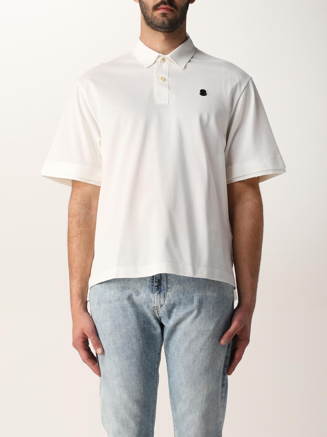 Sacai polo shirt in pique cotton