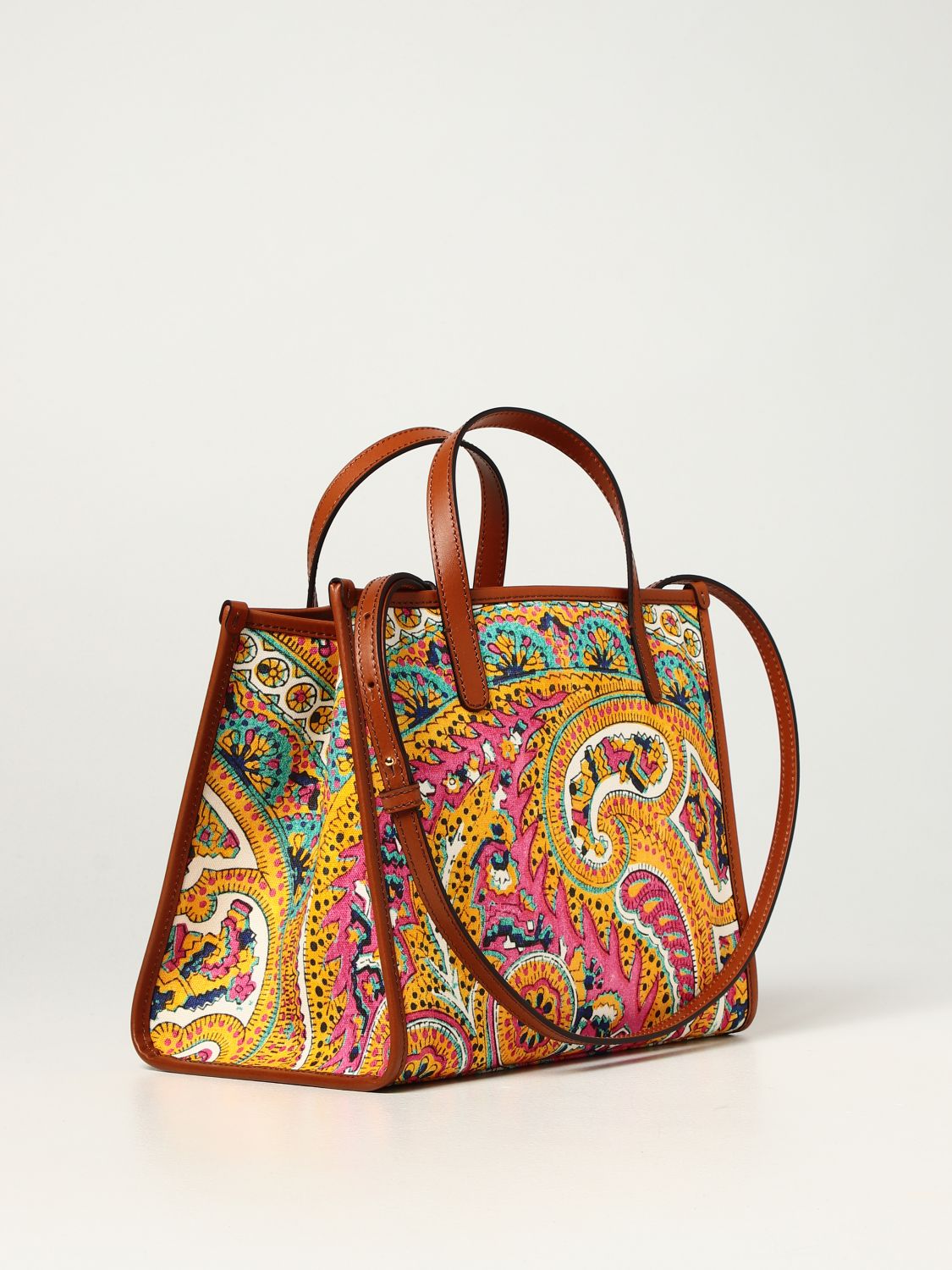 ETRO: printed canvas shopping bag - Multicolor  Etro tote bags 1N6328809  online at