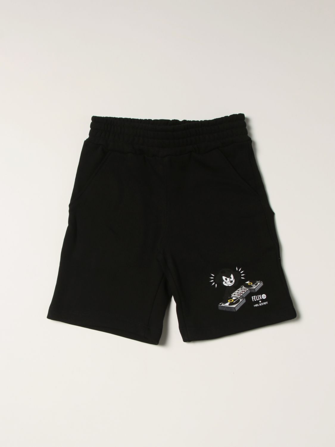 Shorts Neil Barrett: Felix the cat x Neil Barrett jogging shorts with graphic print black 1