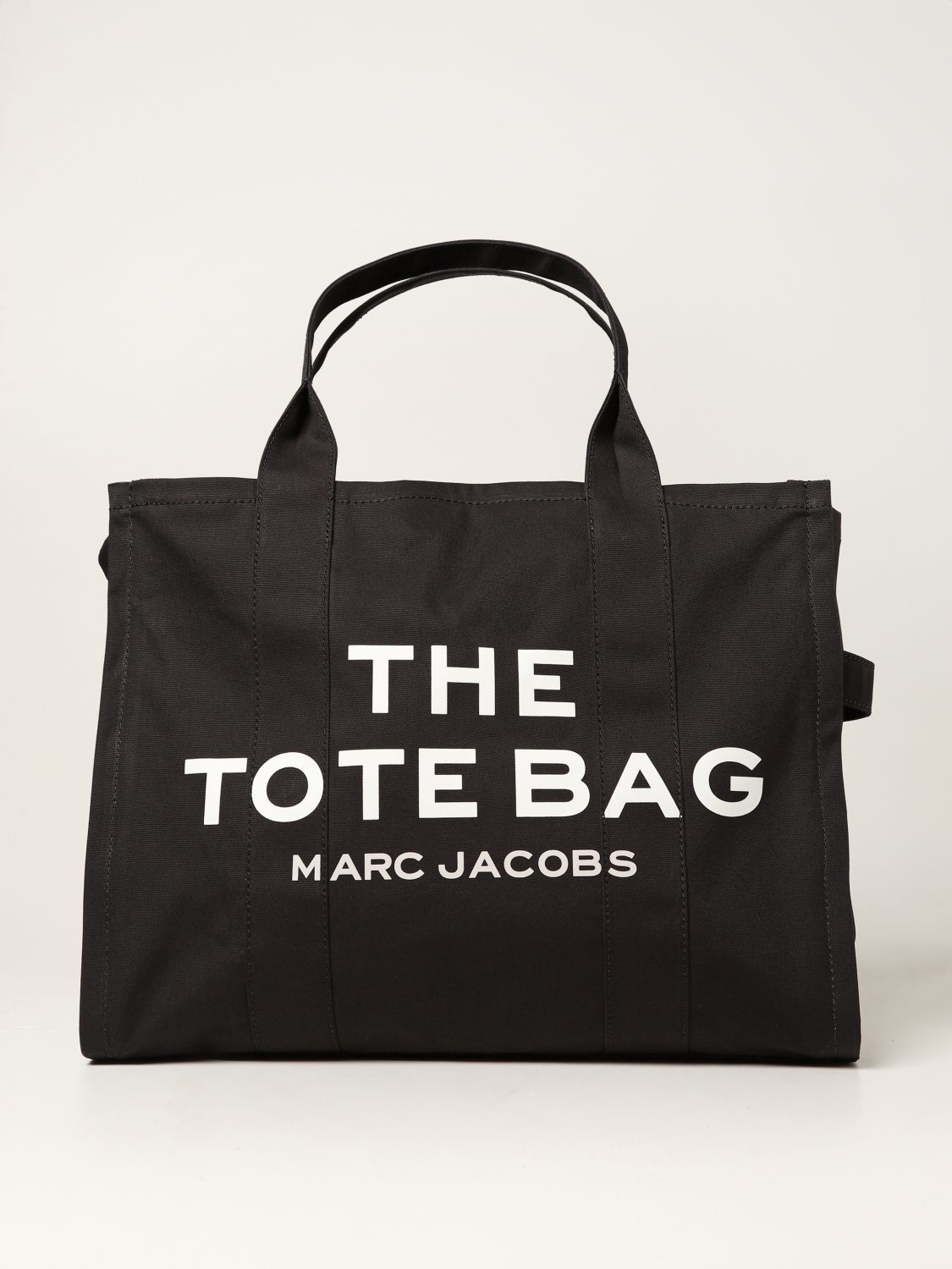MARC JACOBS: The XL Tote Bag with logo - Black | Marc Jacobs tote bags ...