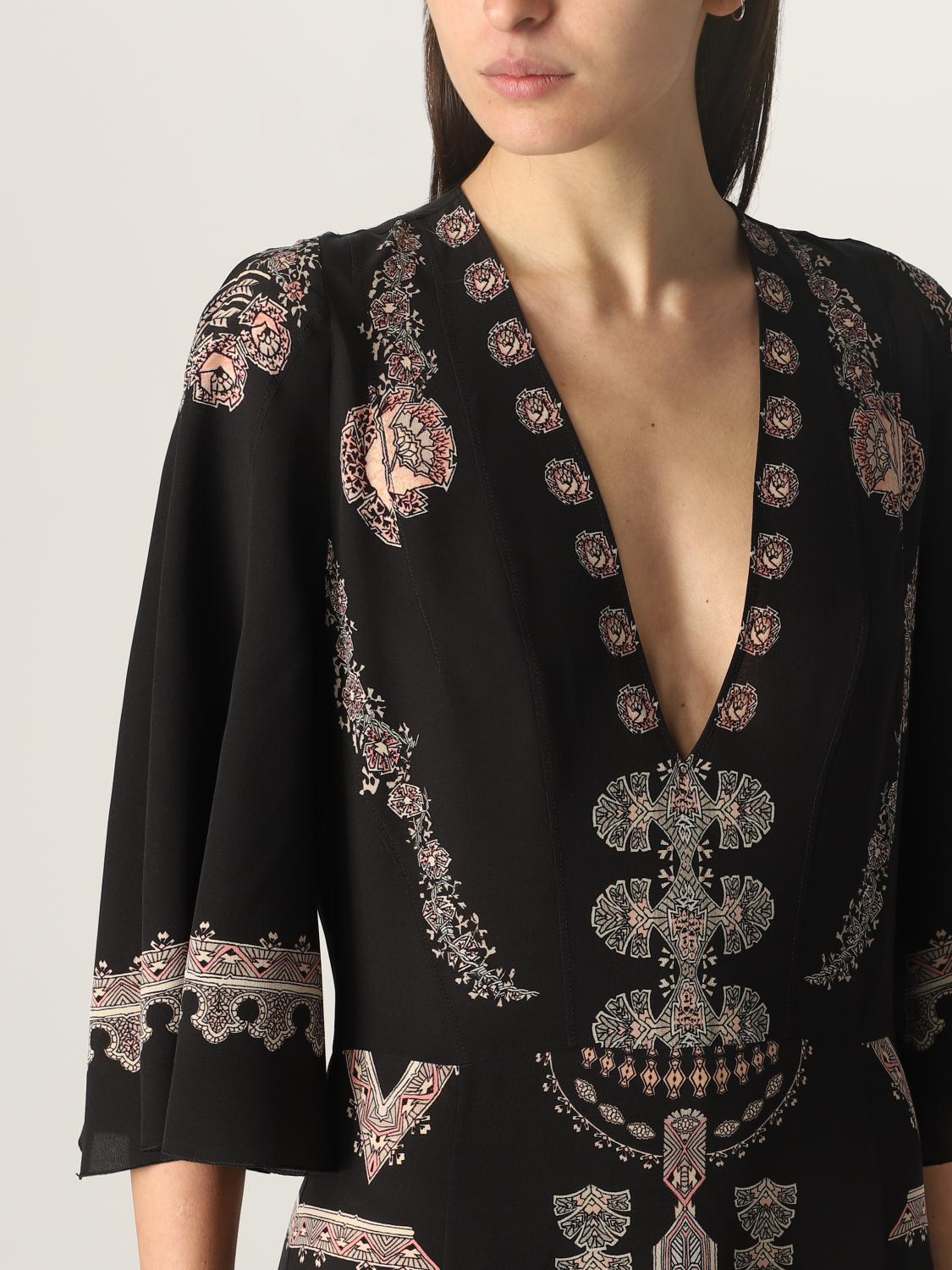 ETRO: Abito lungo con stampa grafica - Nero | Abito Etro 193114259  GIGLIO.COM