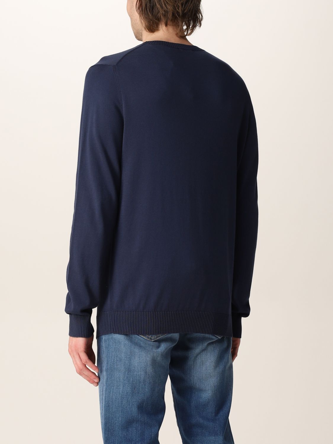 Sweatshirt Malo: Malo basic cotton sweater blue 2