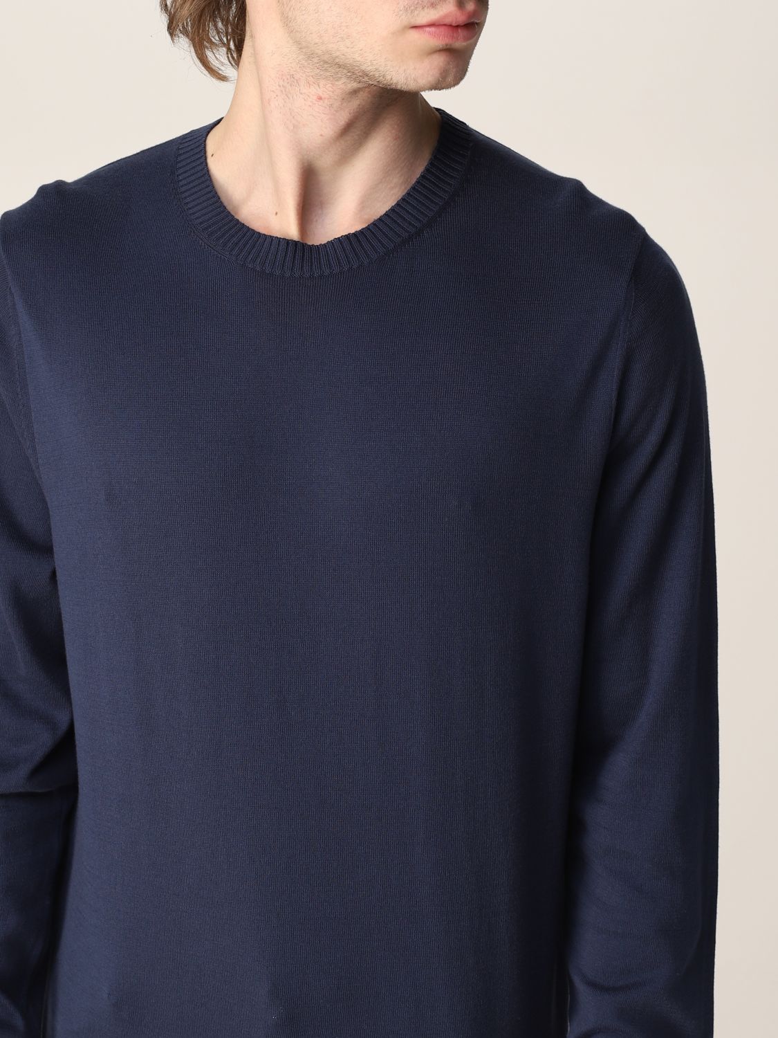 Sweatshirt Malo: Malo basic cotton sweater blue 3