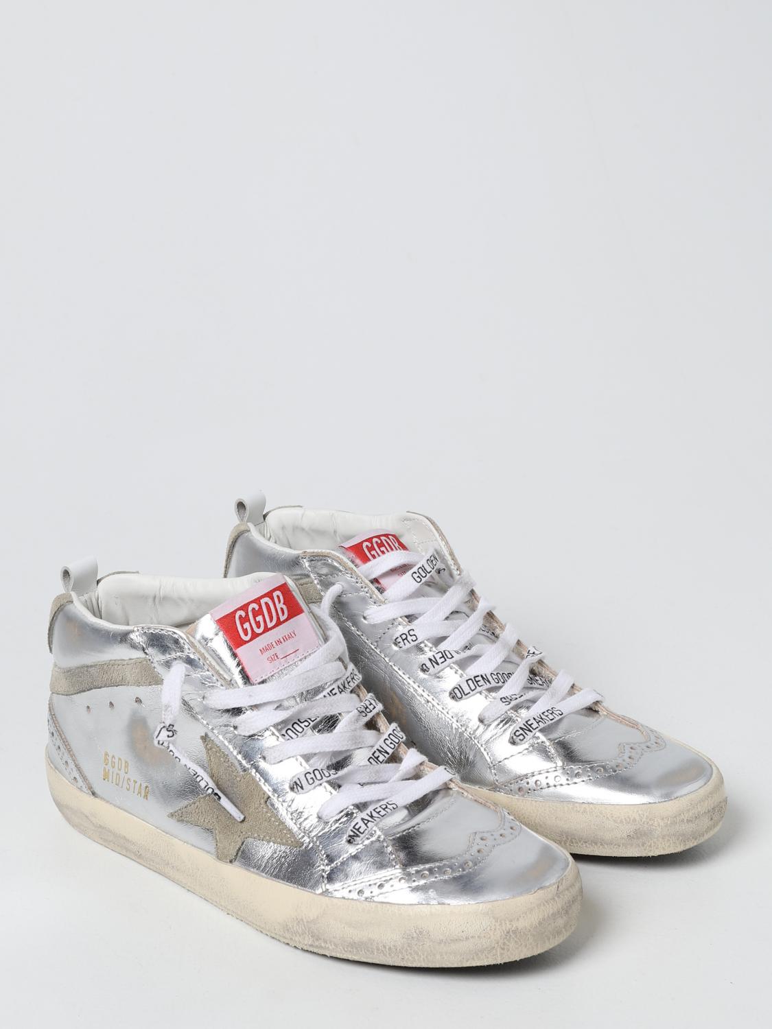 GOLDEN GOOSE Mid Star Classic sneakers in used laminated leather