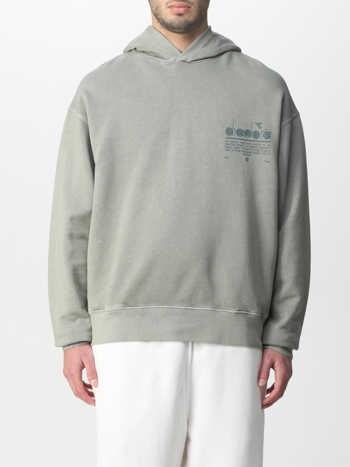DIADORA: Sudadera hombre - Gris | Sudadera Diadora 178741 GIGLIO.COM