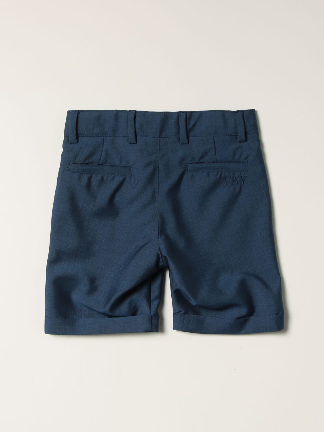 Pantaloncino Fay: Pantaloncino chino Fay in misto lana vergine blue 2
