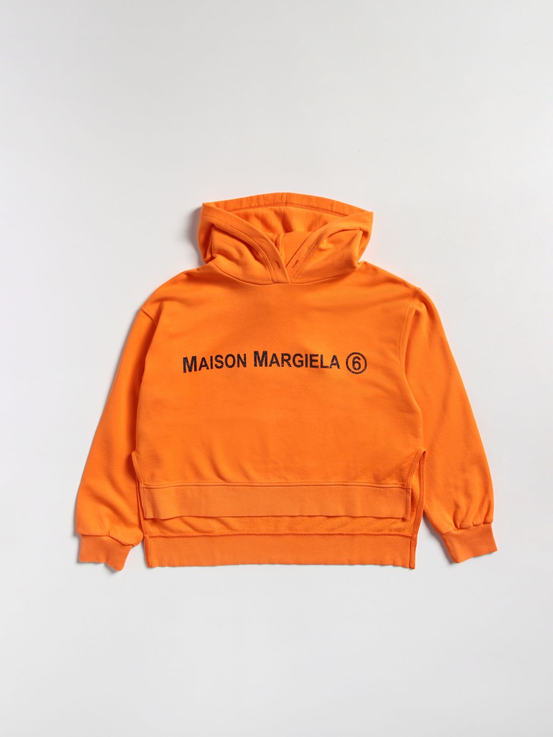 MM6 MAISON MARGIELA SWEATER MM6 MAISON MARGIELA KIDS COLOR ORANGE,c82074004