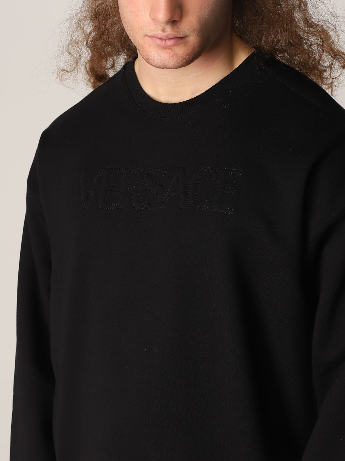 Sweatshirt Versace: Versace cotton sweatshirt black 5
