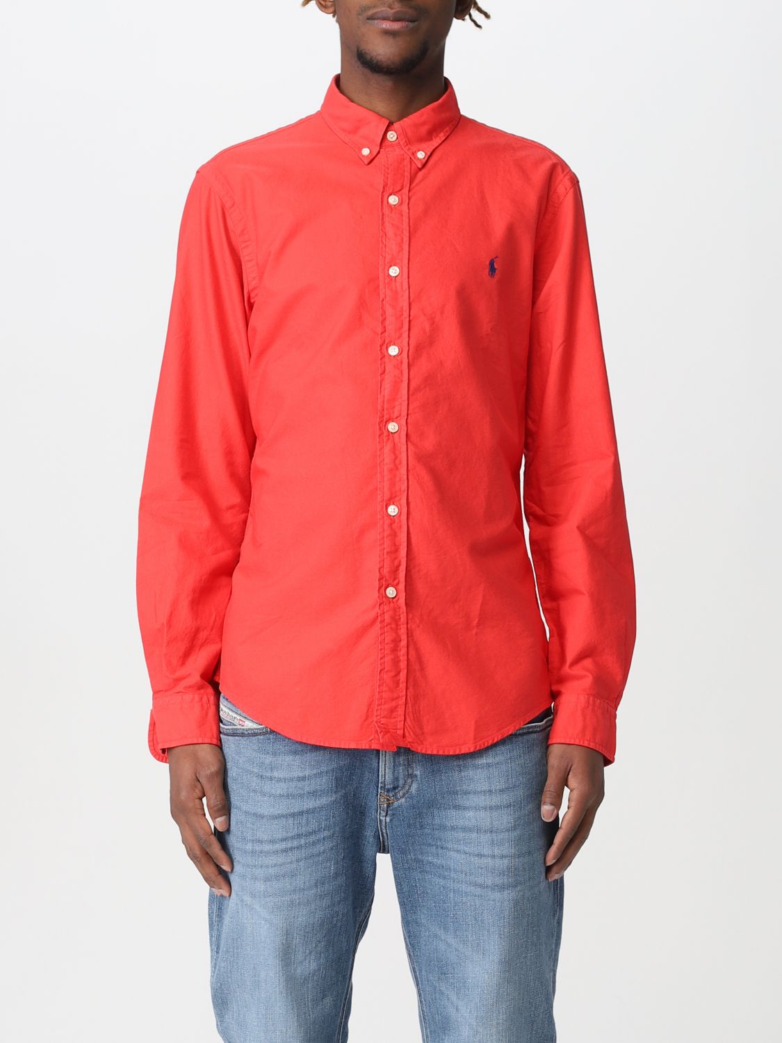 POLO RALPH LAUREN: shirt for man - Red | Polo Ralph Lauren shirt ...