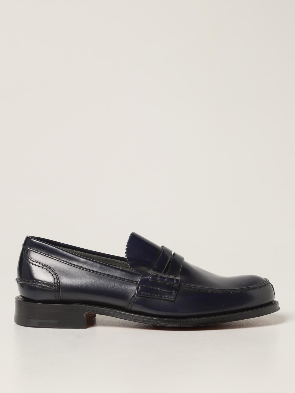 CHURCH'S: Mocassino Tunbridg in pelle spazzolata - Blue Navy | Mocassini  Church's EDB0049LG GIGLIO.COM