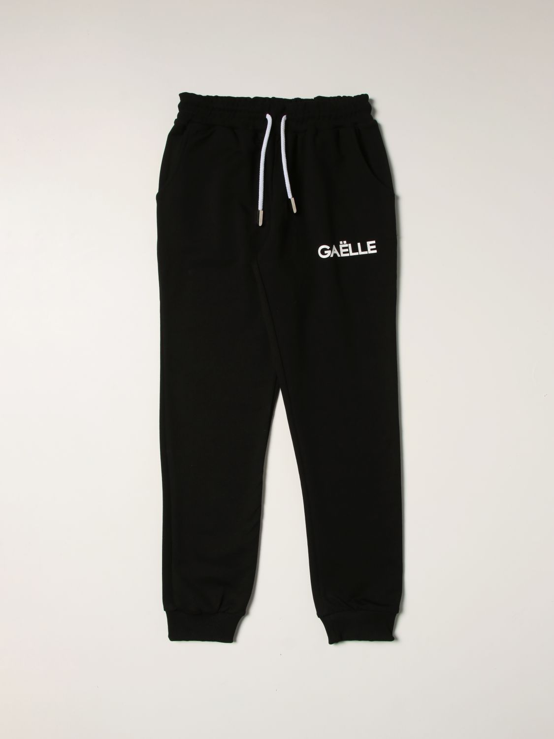Gaelle Paris Kids' Jogging Pants In Cotton In Black | ModeSens
