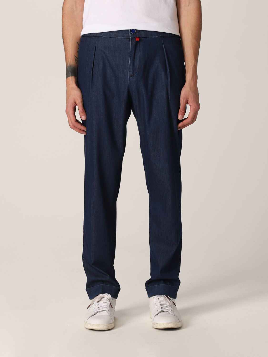 Jeans Kiton: Kiton jeans in cotton denim denim 1