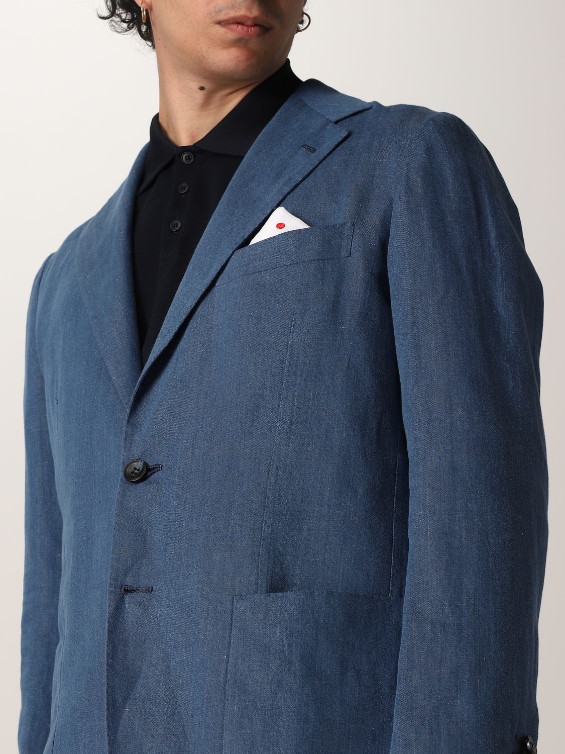 Блейзер Kiton: Куртка Мужское Kiton синий 5