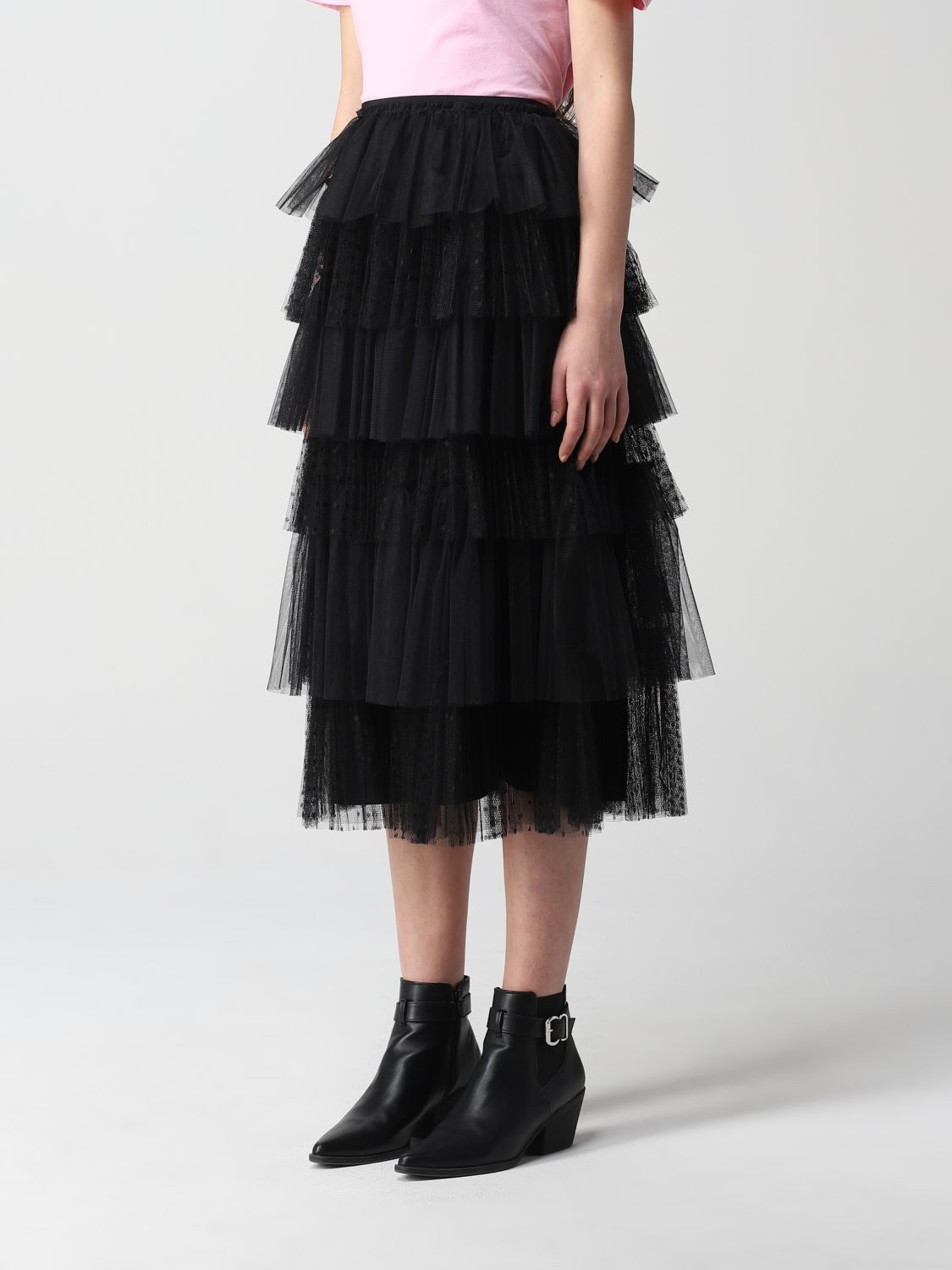 RED VALENTINO: skirt in point d'esprit tulle | Skirt Red Valentino ...