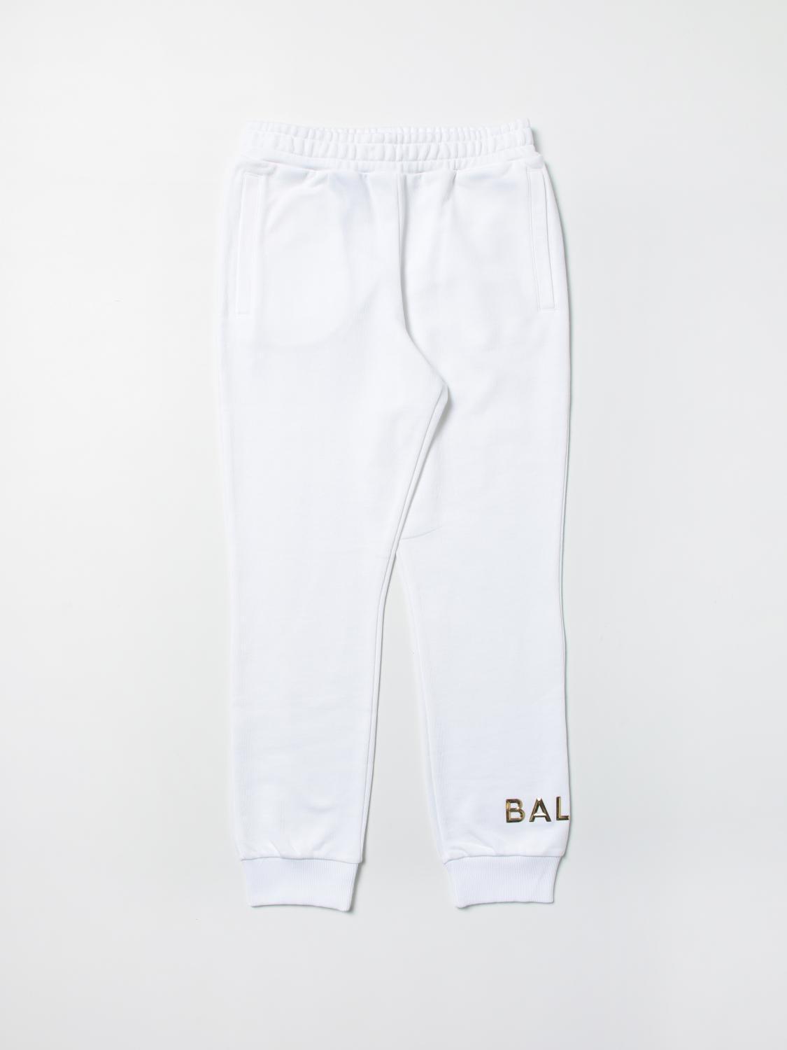 BALMAIN: Pantalone in cotone - Bianco | Pantalone Balmain 6Q6757Z0001  GIGLIO.COM