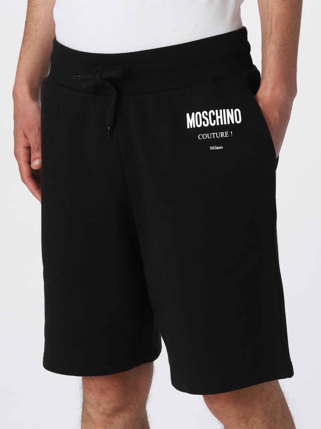 Shorts Moschino Couture: Moschino Couture Herren Shorts schwarz 4