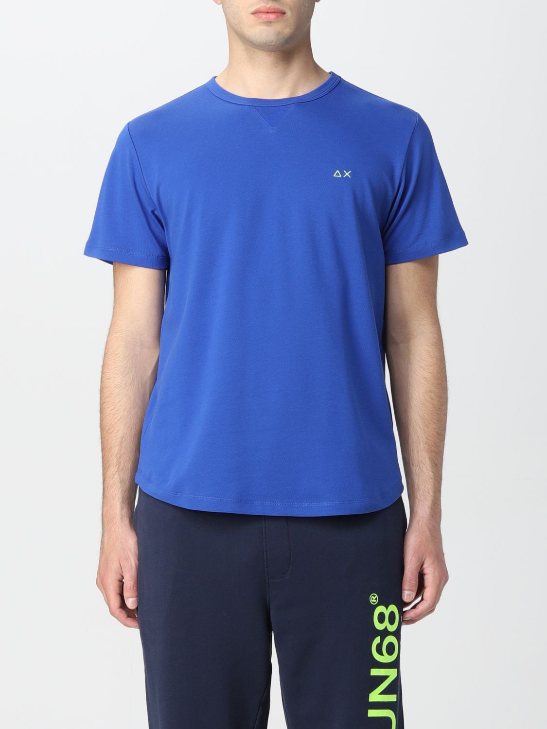 SUN 68: T-shirt men | T-Shirt Sun 68 Men Blue | T-Shirt Sun 68 T32116 ...