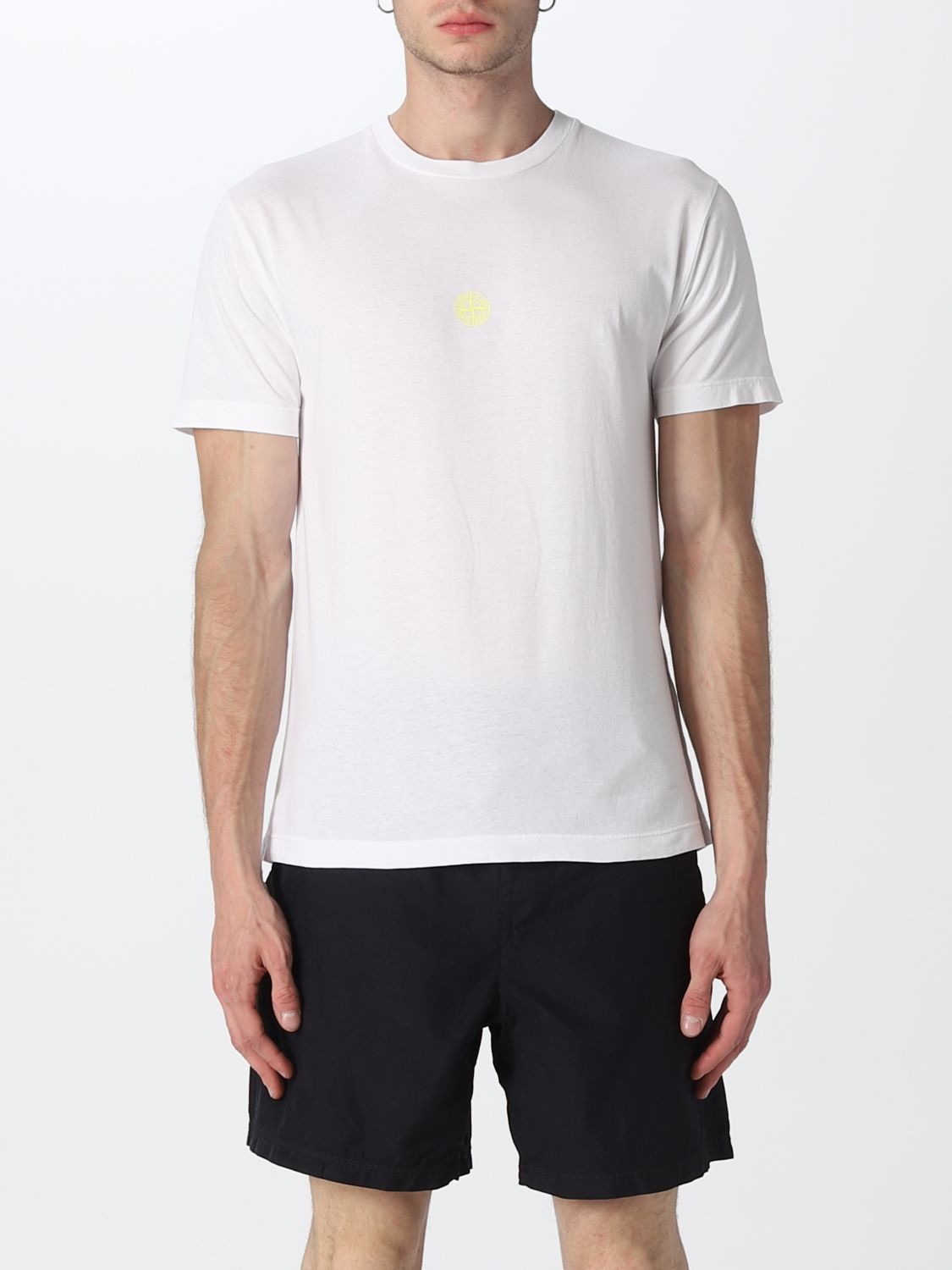Stone Island Solar Eclipse Three Print T-shirt In White