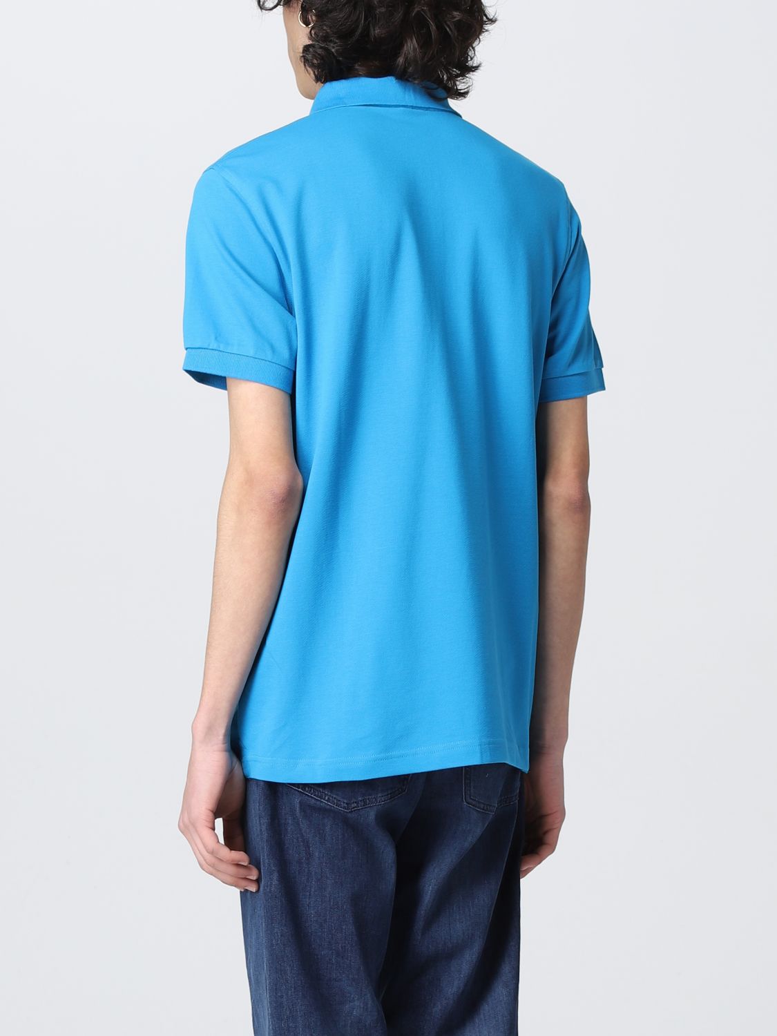 SUN 68: polo shirt for men - Turquoise | Sun 68 polo shirt A32109 ...