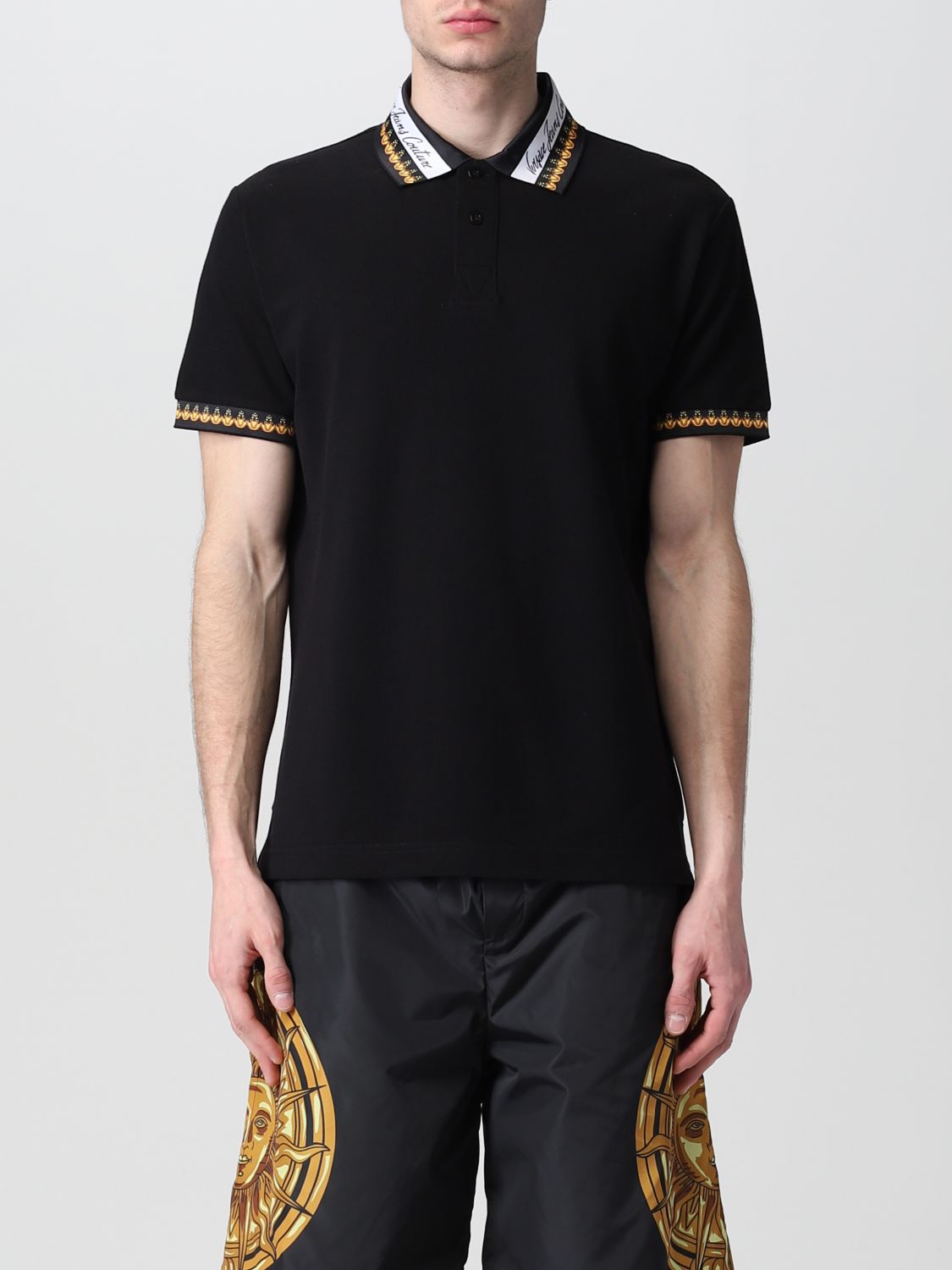 VERSACE JEANS COUTURE: polo shirt for man - Black | Versace Jeans ...