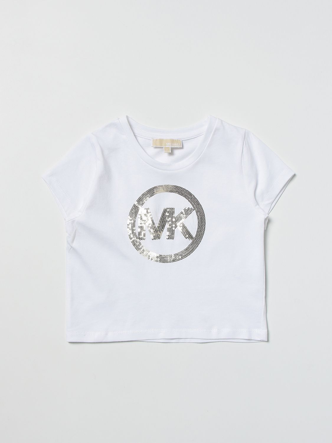 Michael Michael Kors Kids' T-shirt With Mk Logo In White | ModeSens