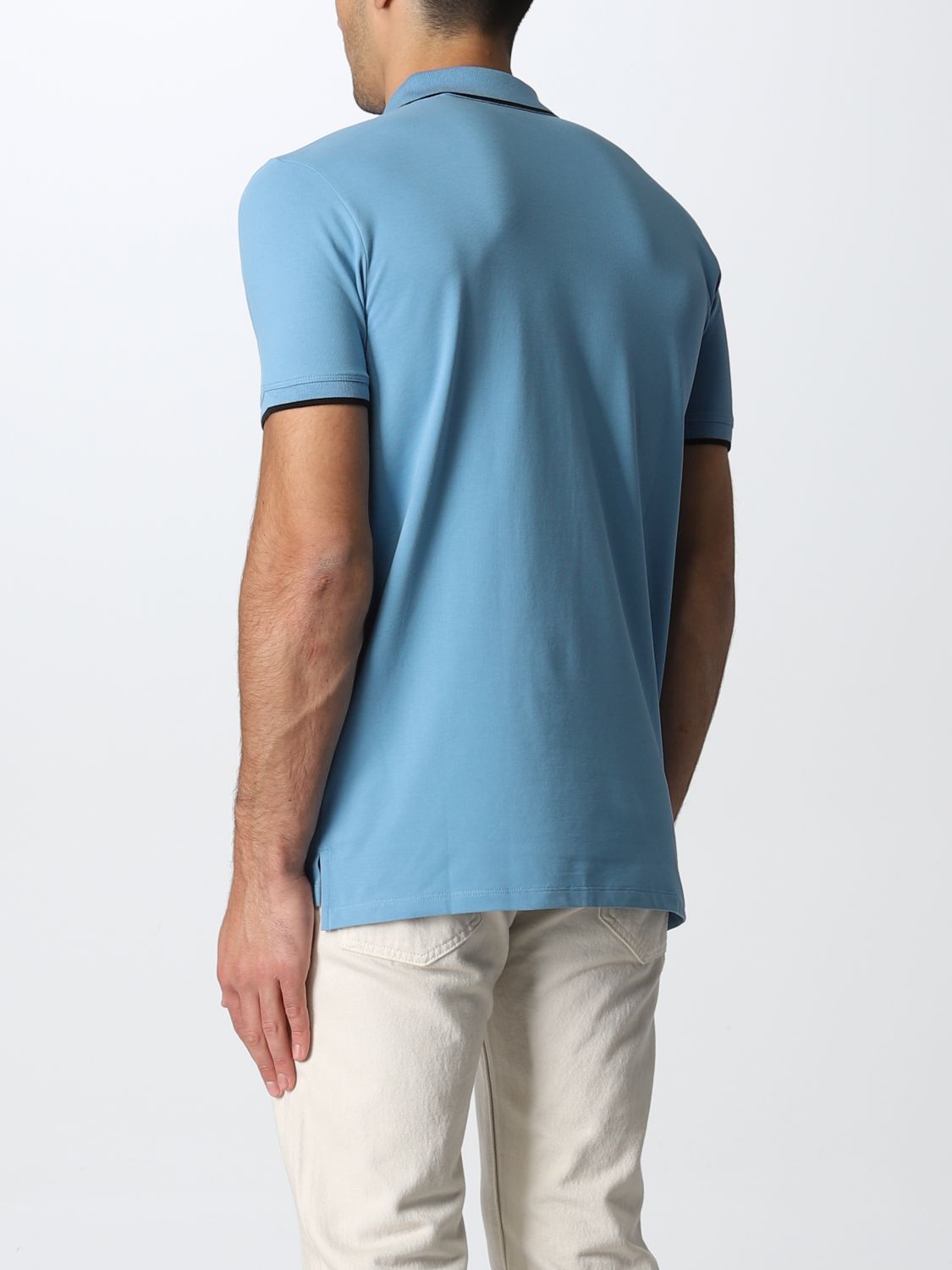 HUGO: polo shirt for man - Sky Blue | Hugo polo shirt 50467344 online ...