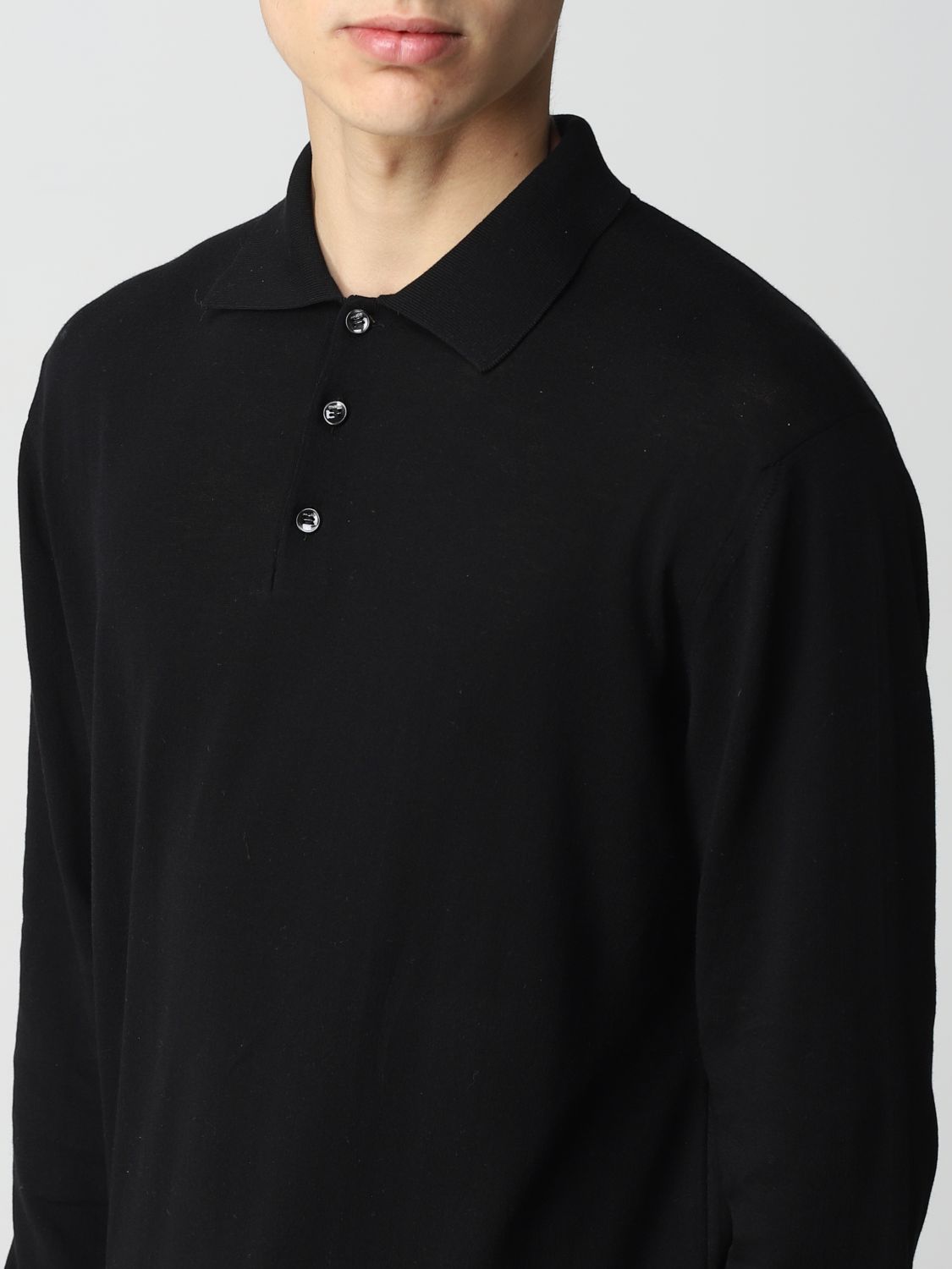 Polo shirt Malo: Malo polo shirt for men black 3