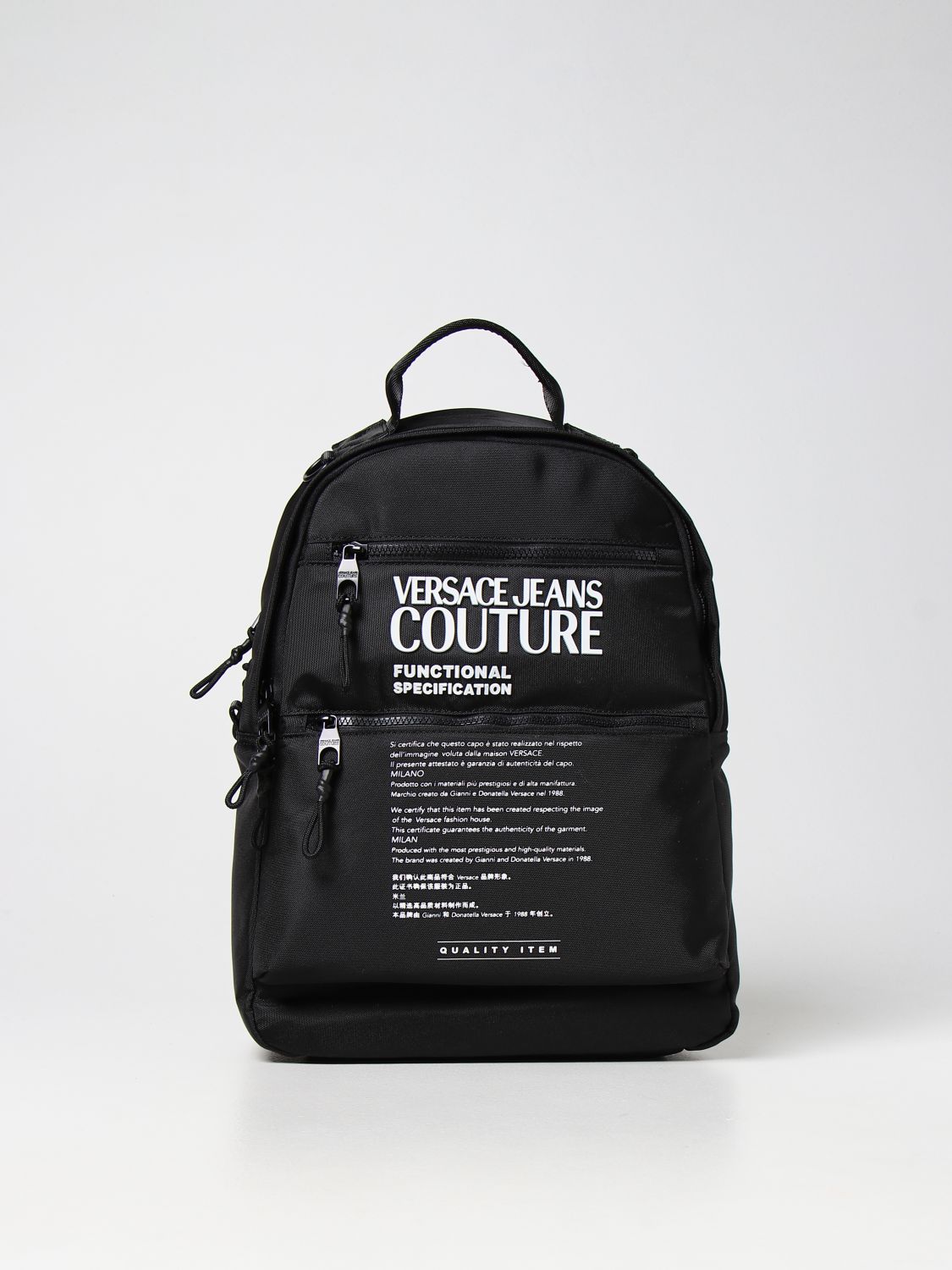 Backpack Versace Jeans Couture: Versace Jeans Couture backpack in cordura black 1